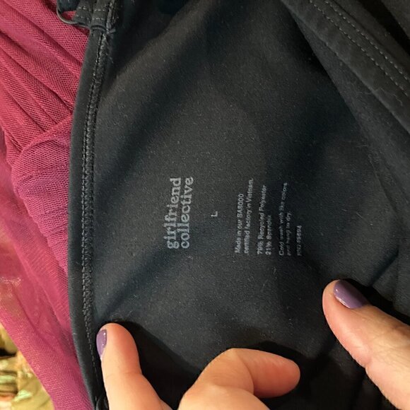 Girlfriend Collective black Biker unitard - Picture 6 of 6